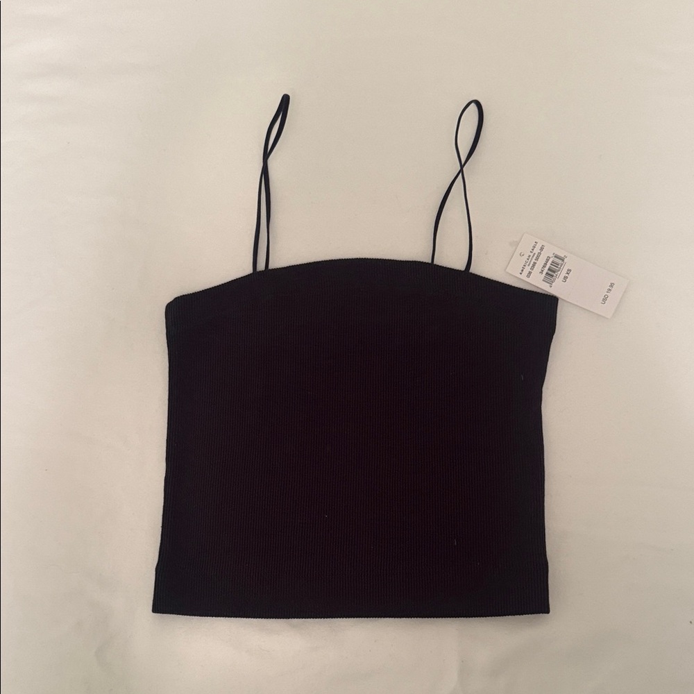 NWT American Eagle Outfitters Black Crop Top Size XS